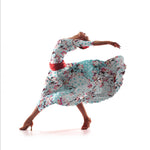 Bistretch Fabric Flamenco Aqua - Ribes y Casals