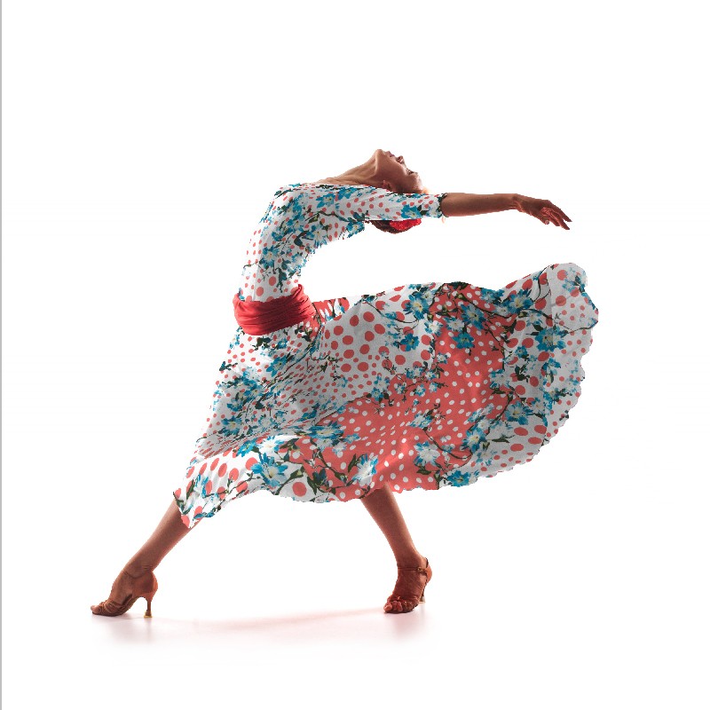 Bistretch Fabric Flamenco Coral - Ribes y Casals