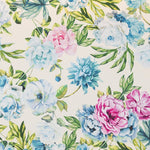 Bi Stretch Tropical Flowers Ecru - Ribes y Casals