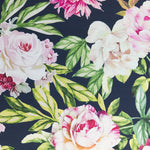 Bi Stretch Tropical Flowers Navy - Ribes y Casals