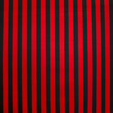 Crepe Bi-stretch Stripes Red White - Ribes y Casals