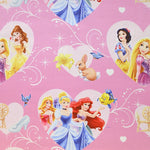 Disney Princesses Black Out Fabric Pink - Ribes y Casals