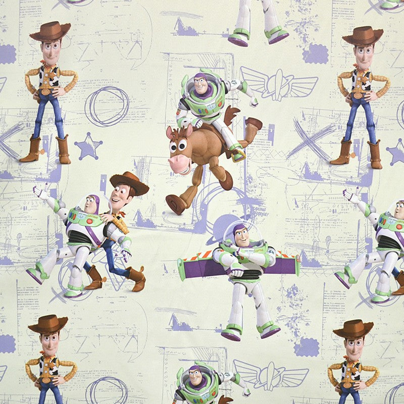 Black Out Toy Story Fabric Greenish Grey - Ribes y Casals