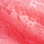 Elastic Lace Fabric Neon Coral - Ribes y Casals