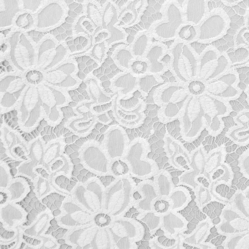 Stretch Lace Flower White - Ribes y Casals