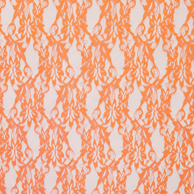 Elastic Lace Fabric Orange - Ribes y Casals