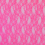 Elastic Lace Fabric Neon Pink - Ribes y Casals