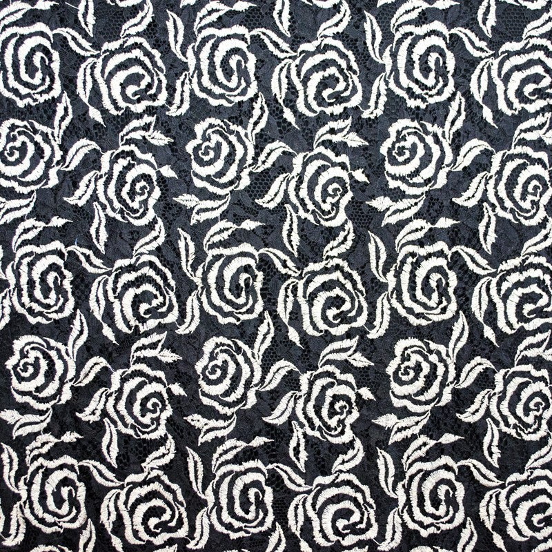 Tela Blonda Flores Beige - Ribes y Casals