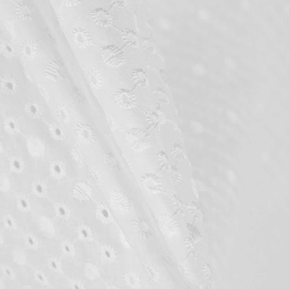 English Embroidery Fabric Spheres White - Ribes y Casals