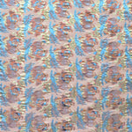 Brocade Fabric Metallic Blue Red - Ribes y Casals