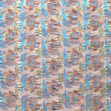 Brocade Fabric Metallic Blue Red - Ribes y Casals