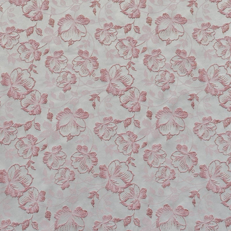 Brocade Fabric Metallic Flower Rose - Ribes y Casals