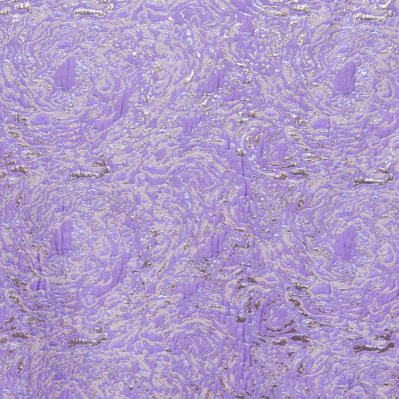 Brocade Fabric Metallic Gold Lilac - Ribes y Casals