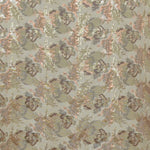 Brocade Fabric Metallic Gold Brown Brocade Salmon Background - Ribes y Casals