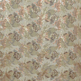 Brocade Fabric Metallic Gold Brown Brocade Salmon Background - Ribes y Casals