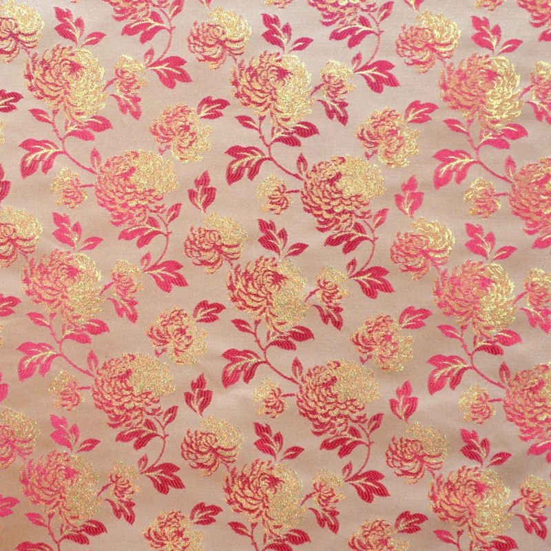 Brocade Fabric Flower Fuchsia - Ribes y Casals