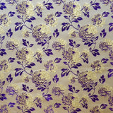 Brocade Fabric Flower Purple - Ribes y Casals