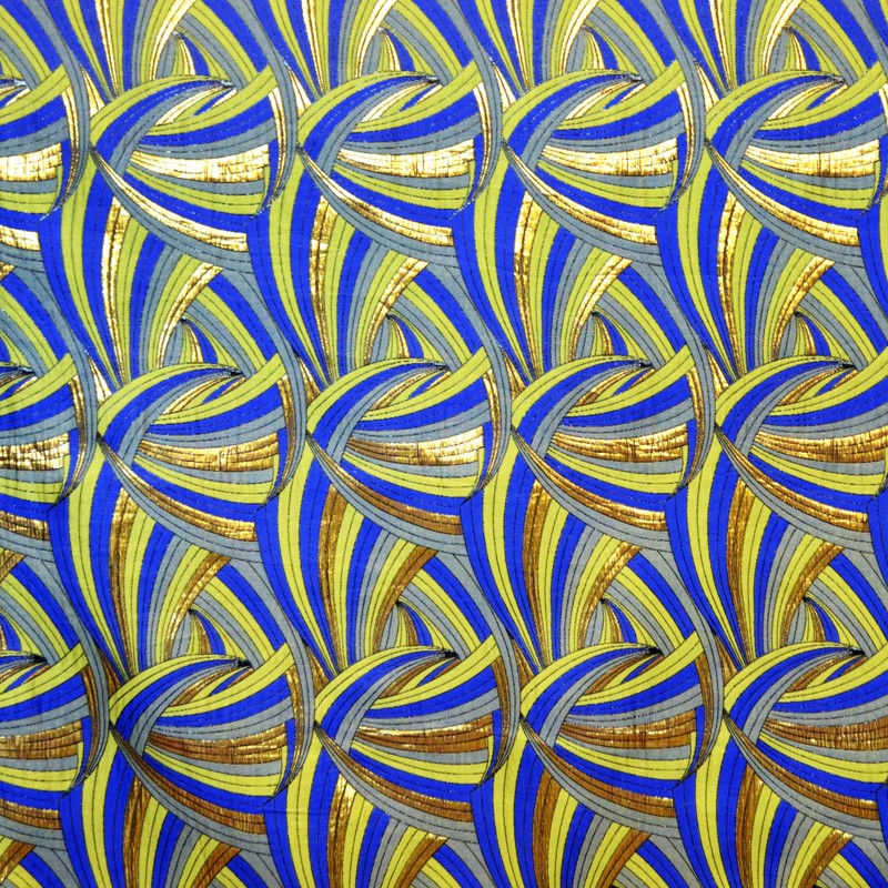 Brocade Fabric Waves Blue - Ribes y Casals