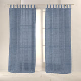 Blue Linen Weighted Curtain Fabric - Ribes y Casals