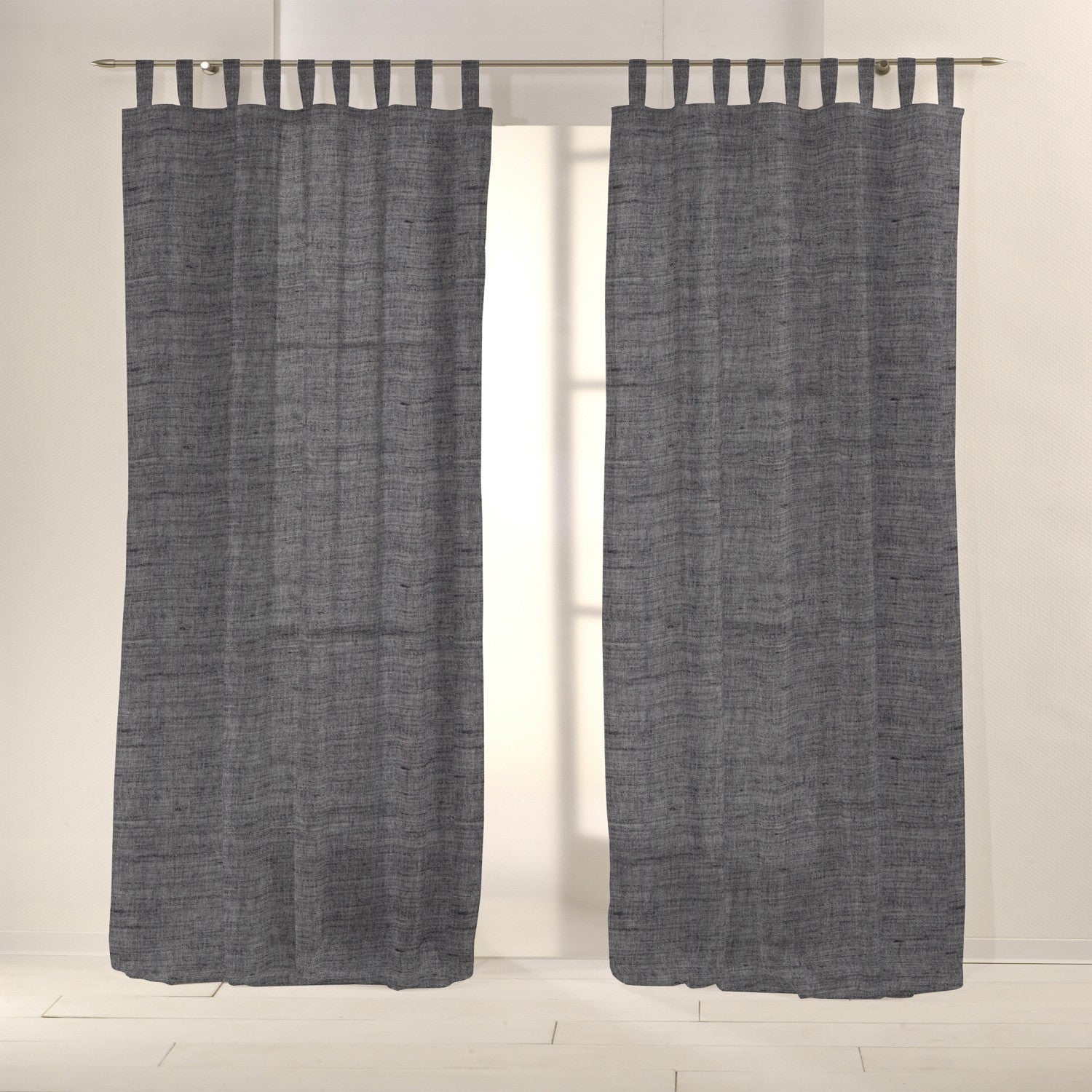 Black Linen Weighted Curtain Fabric - Ribes y Casals