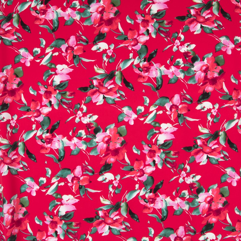 Crepe Fabric Adonis Red - Ribes y Casals