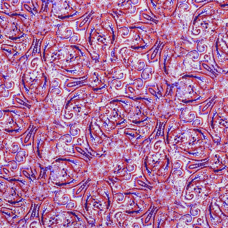 Tela Crepe Estampada Flor Pequeña Oriental Verde - Ribes y Casals