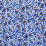 Tela Crepe Estampada Flor Pequeña Oriental Verde - Ribes y Casals