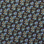 Tela Crepe Estampada Flor Pequeña Oriental Verde - Ribes y Casals
