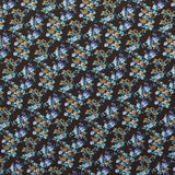 Tela Crepe Estampada Flor Pequeña Oriental Verde - Ribes y Casals