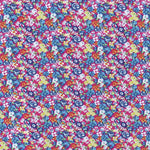 Tela Crepe Estampada Flor Pequeña Oriental Verde - Ribes y Casals