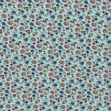 Tela Crepe Estampada Flor Pequeña Oriental Verde - Ribes y Casals