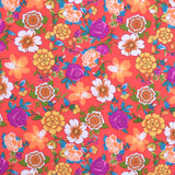 Tela Crepe Estampada Flor Pequeña Oriental Verde - Ribes y Casals