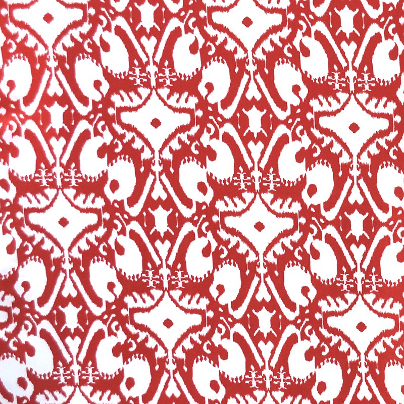 Tela Crepe Estampada Flor Pequeña Oriental Verde - Ribes y Casals