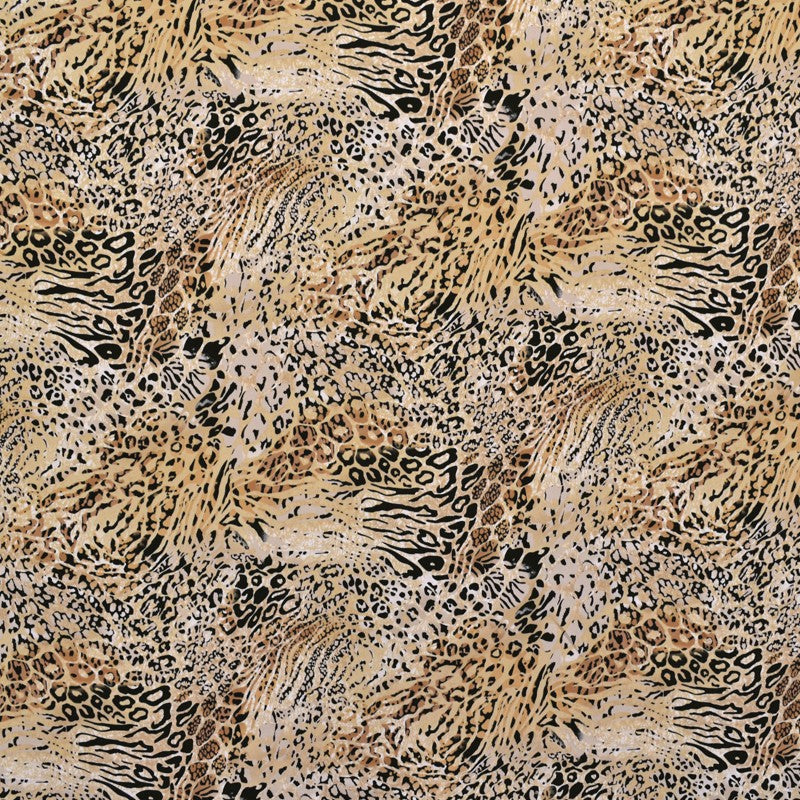 Tela Crepe Estampada Flor Pequeña Oriental Verde - Ribes y Casals