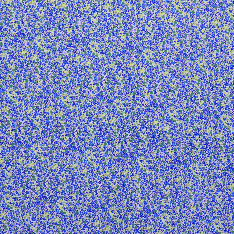 Tela Crepe Estampada Flor Pequeña Oriental Verde - Ribes y Casals