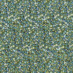 Tela Crepe Estampada Flor Pequeña Oriental Verde - Ribes y Casals