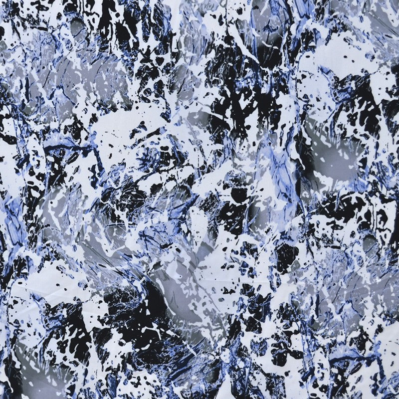 Tela Crepe Estampada Flor Pequeña Oriental Verde - Ribes y Casals