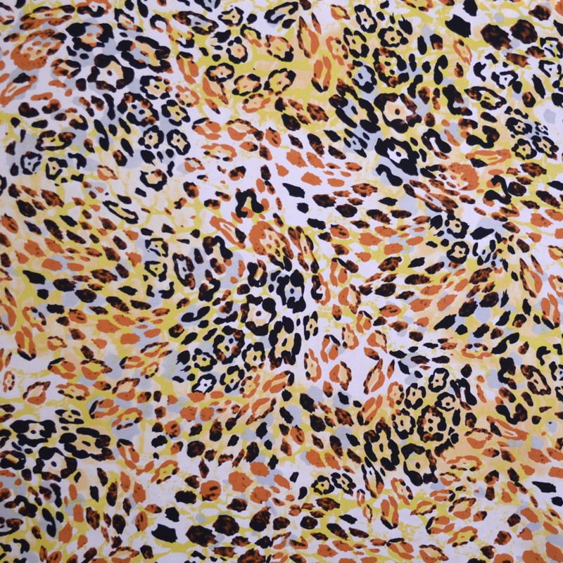 Tela Crepe Estampada Flor Pequeña Oriental Verde - Ribes y Casals