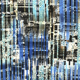 Tela Crepe Estampada Flor Pequeña Oriental Verde - Ribes y Casals