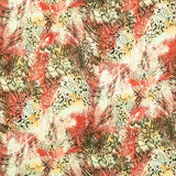 Tela Crepe Estampada Flor Pequeña Oriental Verde - Ribes y Casals