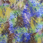 Tela Crepe Estampada Flor Pequeña Oriental Verde - Ribes y Casals