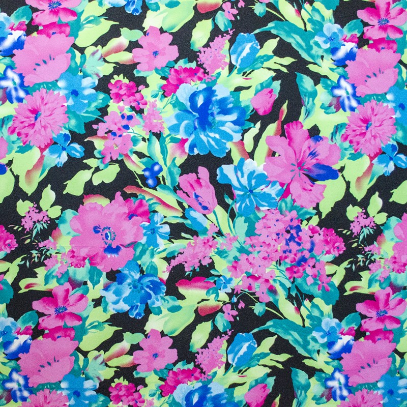 Crepe Flower Watercolor Black - Ribes y Casals