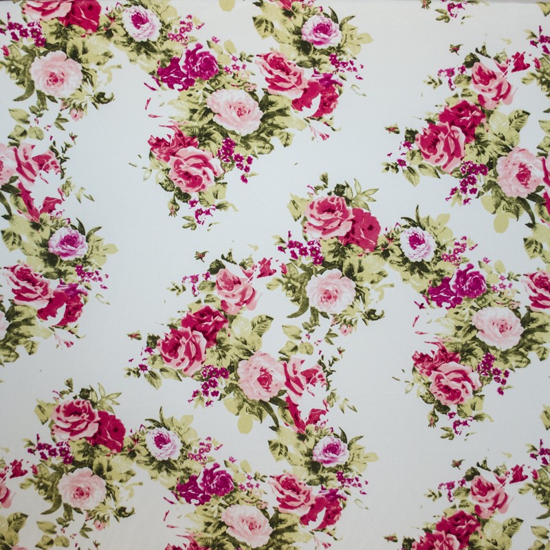 Crepe Flowers Cotton Cloth Ecru - Ribes y Casals