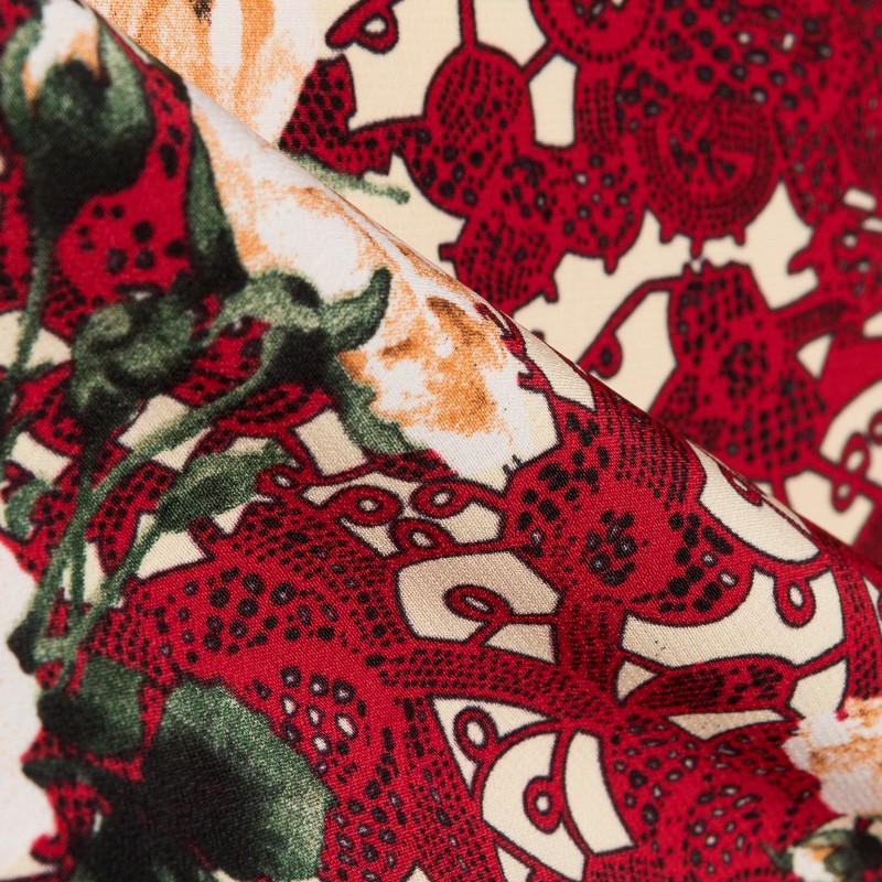 Crepe Flowers Lace Red - Ribes y Casals