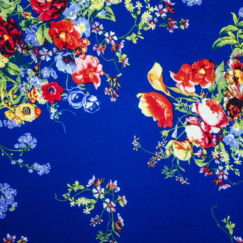 Crepe Flowers Branch Blue - Ribes y Casals