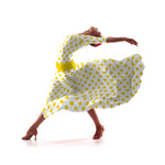 Crepe Yellow Polka Dots 3,5 cm - Ribes y Casals