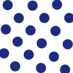 Crepe Deep Blue Polka Dots 3,5 cm - Ribes y Casals