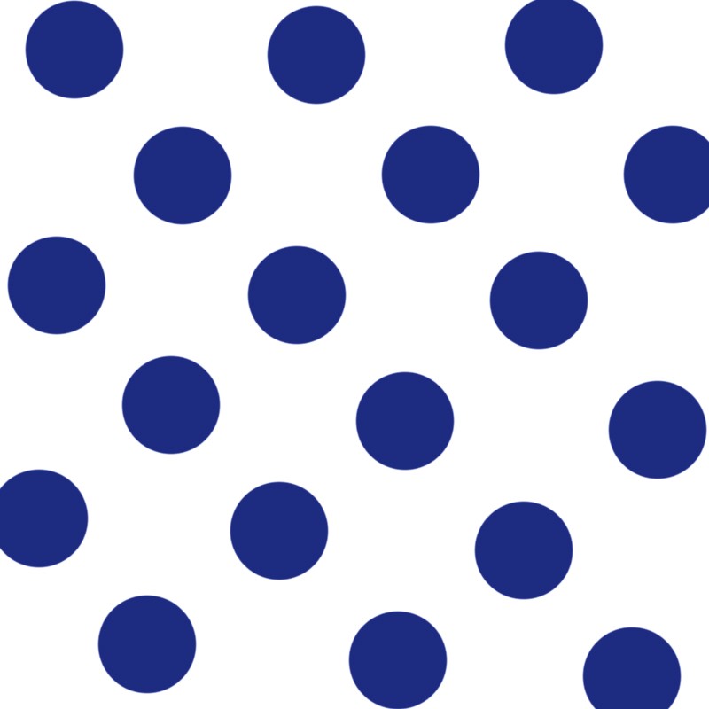 Crepe Deep Blue Polka Dots 3,5 cm - Ribes y Casals
