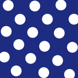 Crepe White Dots Deep Blue Background 3,5 cm - Ribes y Casals