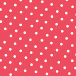 Crepe White Dots Coral Background 7mm - Ribes y Casals